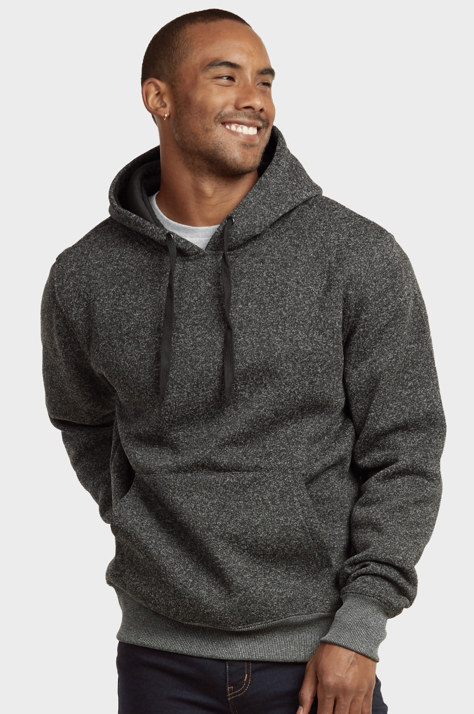Knocker Men's Medium Weight Fleece Pullover Hoodie Sweater Top –
