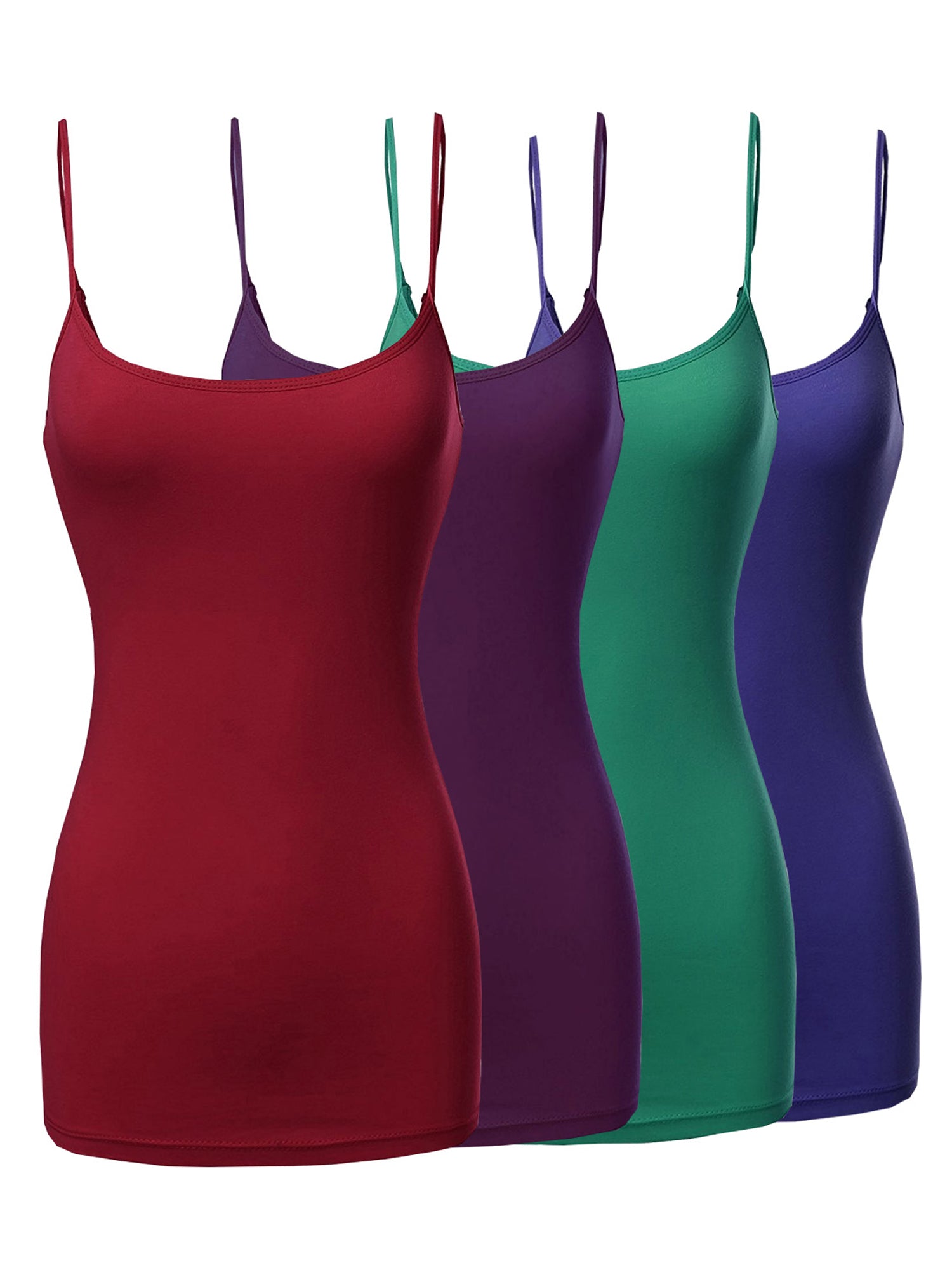 Women & Juniors Solid Plain Adjustable Spaghetti Strap Camisole Mini Dress  Tank Top (3PK: BLACK/CHARCOAL/H GREY, Large)
