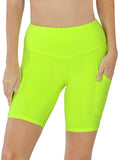 Zenana Plus Size Yoga Running Compression Exercise Exercise Biker Shorts with Side Pockets