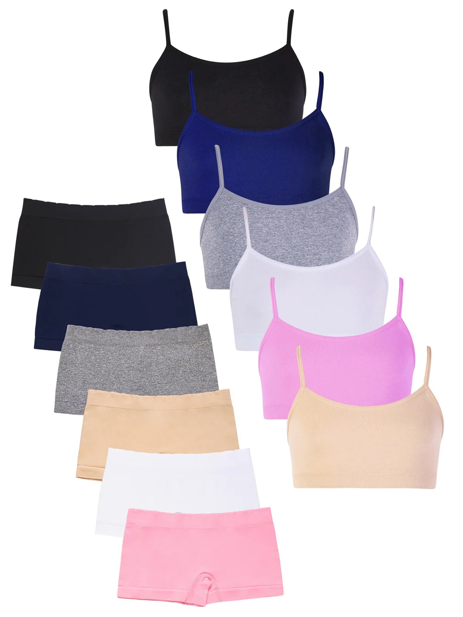 Girls'Seamless Underwear Set - Training Bra and Matching Panties(2