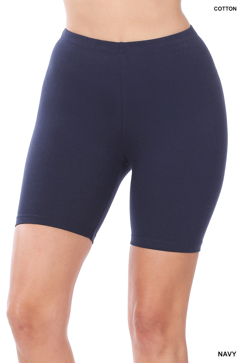 Leggings for Women Solid High Waist Biker Shorts Leggings (Color : Navy Blue,  Size : Large) : : Clothing, Shoes & Accessories